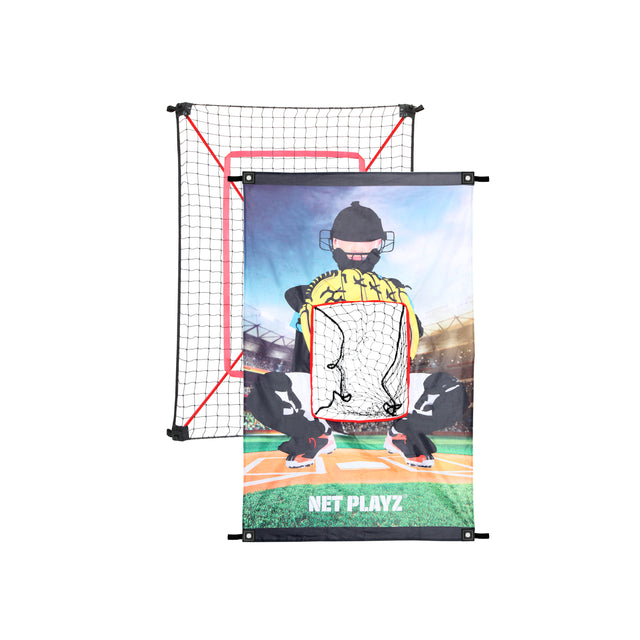 2-IN-1 JUNIOR BASEBALL TRAINING NET | SMART PLAYZ product image, BASEBALL Equipment, NET PLAYZ, NetPlayz, Sports Equipment Supplier, Sports Training Equipment Supplier, sports equipment manufacturers, United States Of America, USA, Canada, Europe, Africa, baseball training equipment, baseball training stuff, batting practice equipment, baseball batting practice equipment, batting practice devices, hitting practice equipment, baseball training aids, baseball practice equipment, baseball training tools