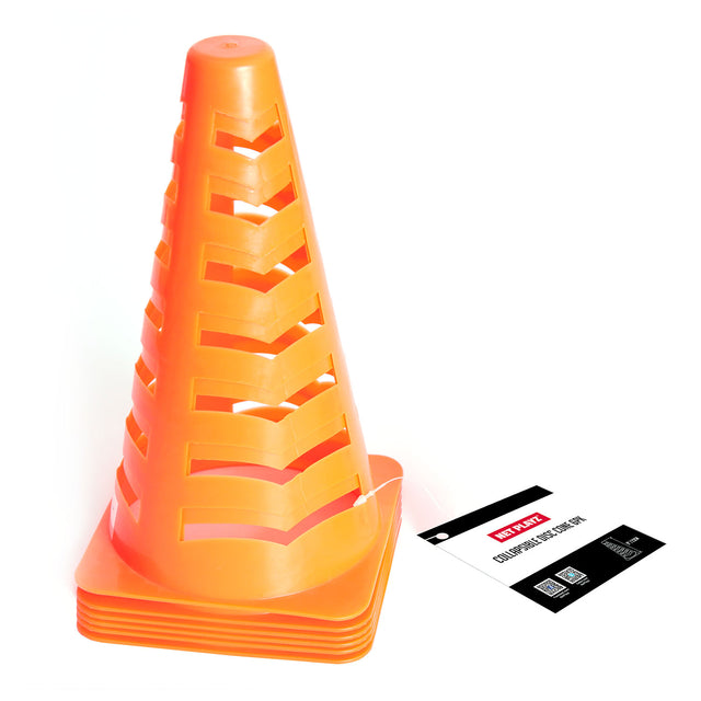 COLLAPSIBLE MARKER CONE 6PK | SAFETY PLAYZ product image, beacons & cones, soccer cone, SPORTS ACCESSORIES, NET PLAYZ, NetPlayz, Sports Equipment Supplier, Sports Training Equipment Supplier, sports equipment manufacturers, United States Of America, USA, Canada, Europe, Africa, soccer ball, sports goods, sports equipment, athletic equipment, soccer equipment, soccer training equipment, soccer training accessories, training equipment, sports equipment manufacturers, athletic equipment manufacturers